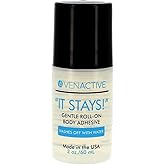 VenActive It Stays Body Glue - Gentle Roll-On Body Adhesive for Support Stockings, Armsleeves, Shoulder Straps, Bra Straps, Wigs, Costumes, Theatrical Makeup - 2 oz Roll-On
