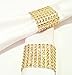 Digoon Napkin Rings Rhinestone Napkin Rings Adornment For Wedding Party (50 PCS, Gold)