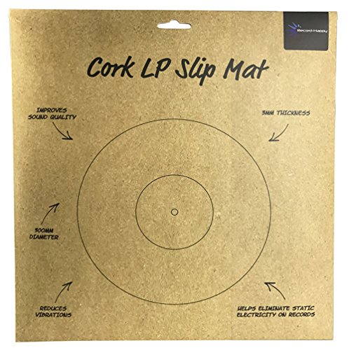 Turntable Slipmat Anti-Static Cork Mat - 1/8" Thick Vinyl Record Player Pad by Record-Happy. an Essential Upgrade for The Demanding Audiophile; with Receding Center. Improves Sound and Reduces Noise - Thumbnail 2