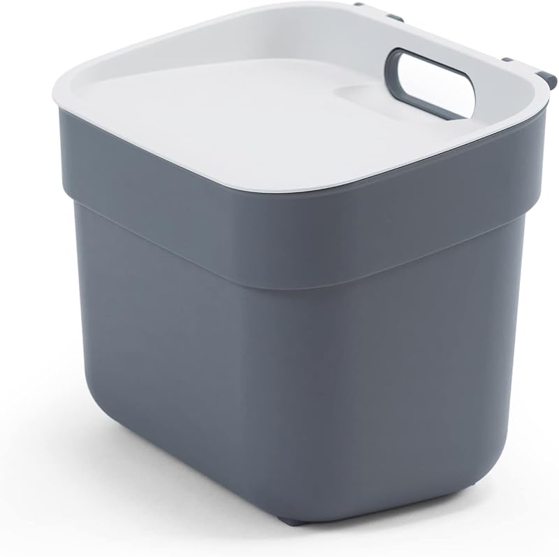 Curver 5L Recycled Lift Top Bin Dark Grey with Light Grey Lid