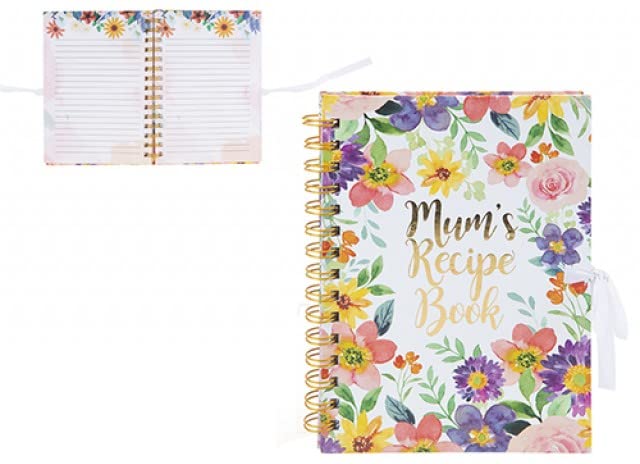 Mums Wire Bound Recipe Book With Bow | 21cm X 15cm | 1pc.