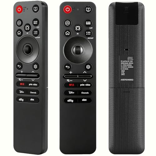 OSALOLO Control Remoto MR25GA Magic Remote Compatible con LG Smart TV 2025, Control Inteligente con AI, Puntero y Control por Voz, Negro, con Funda de Silicona
