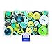 Supla Green Buttons Assorted Colors Shapes Light Dark Green Sewing Bulk Button Mixed Button Different holes Buttons - Sewing Buttons