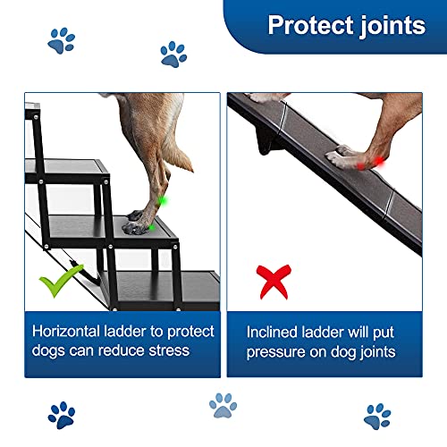 Niubya Dog Step for Large Dog, Lightweight Aluminum Foldable Pet Ladder