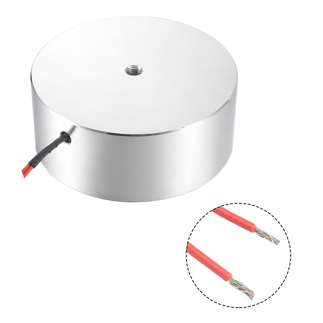 uxcell DC24V 180N Lift Holding Electromagnet Sucking Disc Electric Lifting Magnet Solenoid 34mm x 18mm