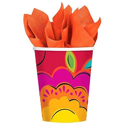 Fiesta Caliente Cinco de Mayo Party Cups Tableware, 18 Pieces, Made from Paper, 9 oz by Amscan