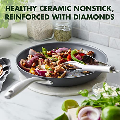 GreenPan Lima Hard Anodized Healthy Ceramic Nonstick 18 Piece Cookware