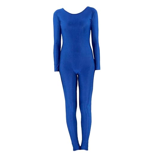 Baoblaze Damen Ganzkörper Anzug Kostüm Zentai Jumpsuit Spandex Body Catsuit Overall Einteiler Tanzkleidung Fasching Karneval 