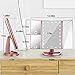 Belursus Makeup Vanity Mirror with Lights 3X/2X/1X Magnification LED Lighted Mirror Dual Power with Touch Screen Switch Portable Trifold High Definition Clarity Cosmetic Light Up Cosmetic Mirror