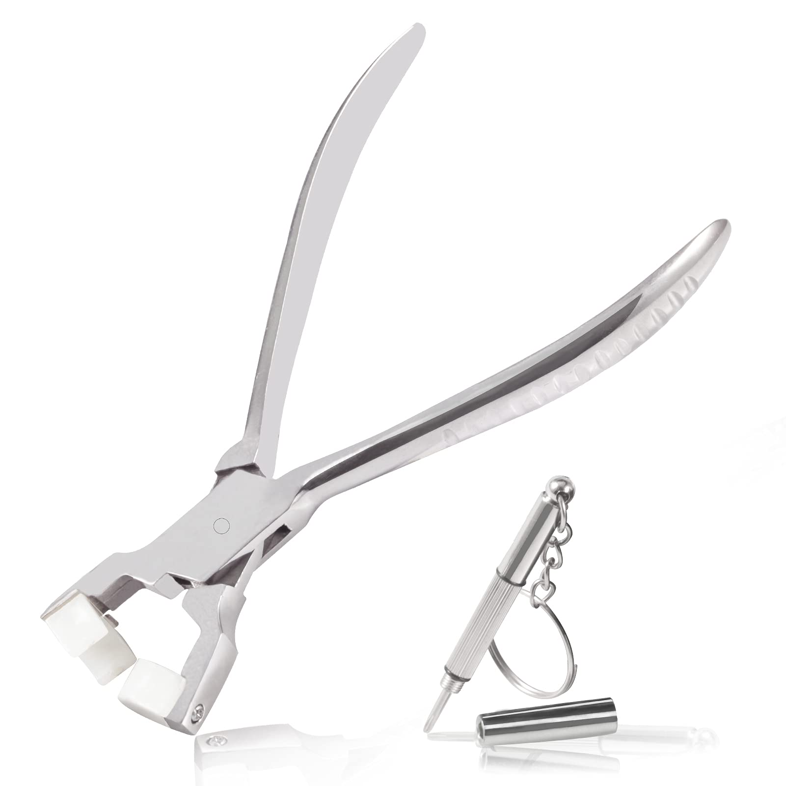 LEONTOOL Eyeglasses Nose Pad Adjusting Pliers 6 Inches Eyeglasses Frame Pliers Eye Glasses Repair Assembling & Ajusting Tools Optical Optician Tool with Eyeglass Repair Screwdriver