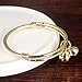 Fashion Gold Plated Small Bells Charms Bracelet Bangle For Unisex Baby Children Cute Gift Length Adjustable 4.7