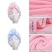 Microfiber Hair drying Towels with button,Long Hair Wrap,Fast Drying Hair cap,Absorbent Twist Turban for Fine&Delicate Hair,Blue and Pink (2 pack)