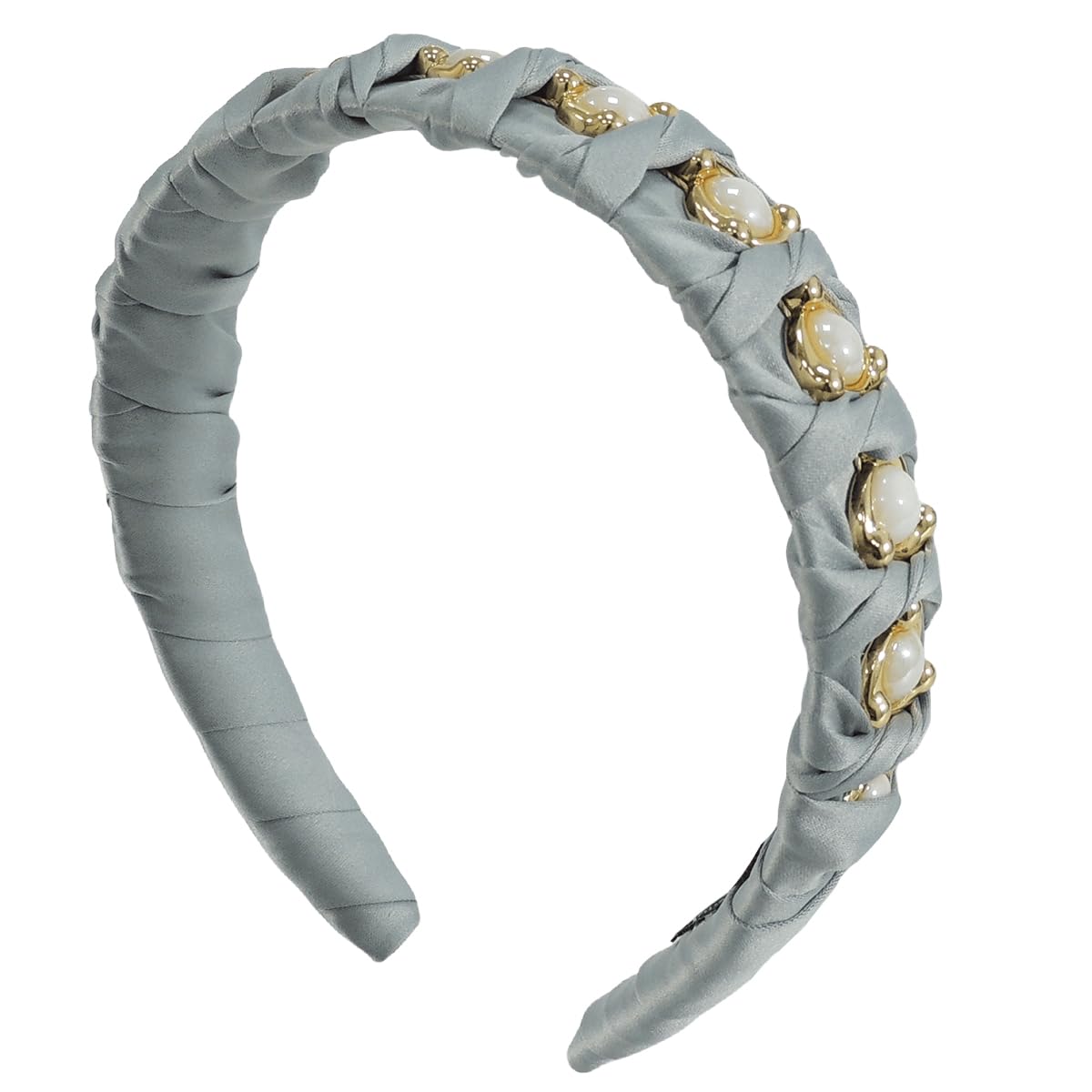 Headbands Women's Fashion Wide Hairband Shiny Sparkling Pearl Hair Band 29015