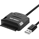 UGREEN USB 2.0 to SATA Adapter Hard Drive Converter Cable for 2.5" 3.5" SATA HDD SSD with 12V 2A Power Adapter