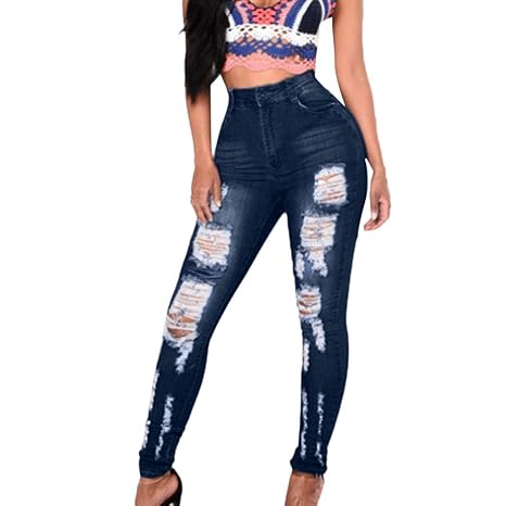 Dorical Damen Hoher Bund Skinny Jeanshose Sporthose Sport Fitness Workout Leggins Dünne Hosen Mode Elastische Dünne Hosen Gün