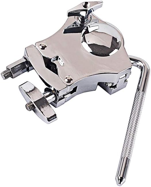 Alnicov Metal Tom Drum Stand Multi-Function Tom Drum Stand Holder Drum Accessory, Silver
