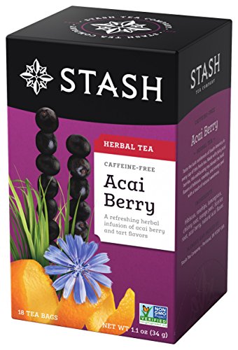 image for Stash Tea Acai Berry Herbal Tea 18 Count Tea Bags in Foil (Pack of 6) 