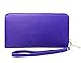 Womens RFID Blocking Wallet Classic Clutch Leather Wallet Card Holder Purse Handbag,purple