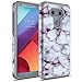 Rosebono Fashion Compatible with LG G6 Case, Hybrid Dual Layer Shockproof Hard Cover Graphic Fashion Cute Colorful Silicone Skin Case for LG G6 - Purple Marble