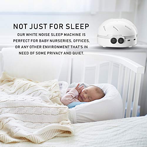 HemingWeigh White Noise Sound Machine - Quality Sounds Masks Disturbing Noise and Reducing Sound for Improved Sleep Relaxation and Enriched Concentration - Built in USB & LED Night Light. - Thumbnail 5