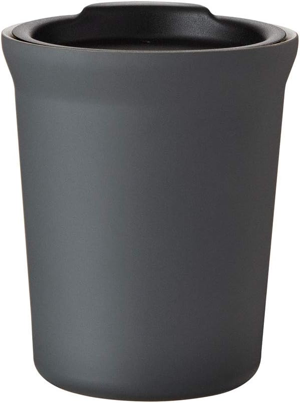 Hot or Cold - 8 oz. Double Wall Stainless Steel Copper Vacuum Insulated Car Cupholder Fit Tumbler with Lid - Matte Gray