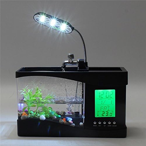 usb desktop aquarium mini fish tank with running water