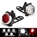 Arespark USB Rechargeable LED Bike Light Set with 650mah Lithium Battery, 2 USB Cables, 4 Light Mode Options, IPX4 Water Resistant, 350lm