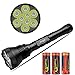 NKTECH Super Bright NK-9T6 9x T6 LED 11000LM 5 Modes Flashlight Torch With Extended Tube Fit Camping Hunting + 3X TrustFire 26650 5000mAh Battery PCB Protected Board