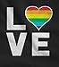 Love Heart Pride Tank Top for Women LGBTQ Gifts Trex Rainbow Flag Racerback Tops Medium Black