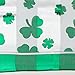 Shamrock Scarf with Green Border for St Patrick's Day in White
