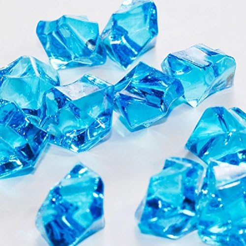 Fancy Turquoise Acrylic Ice Chips Table Scatter Confetti Floral Arranging Vase 1Lb