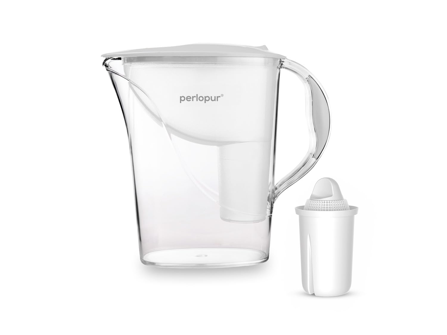 PearlCo Water Filter Standard (white) incl. 1 Filter Cartridge (compatible with Brita® Classic)