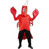 KalcyKizz Adult Lobster Costume Funny Animal Party Costume Red One Size