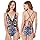 Women's Sexy One Piece Swimsuit, Lace Bikini Deep V Neck