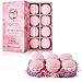 8 Bath Bombs Gift Set for Women Mothers Day Gifts Best Birthday Valentine Gift Ideas Natural Essential Oil Lush Fizzies by Aroma Bee (4.8 oz, Rose)