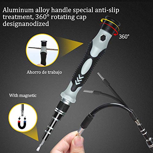 Precision Screwdriver Set, E.Durable 115 in 1 Magnetic Screwdriver Bit Set with Case Professional Screwdriver Repair Tool Kit for iPhone Xs/XS Max/XR/X/8/7/6/Plus,Cellphone/Computer/Tablet/PC