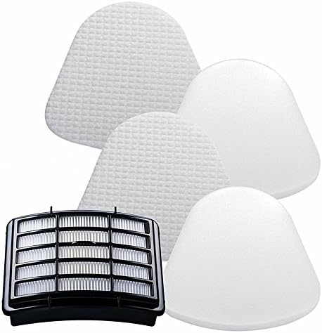 HEPA Filter + 2 Foam Flet Filter Kit for Shark Navigator Life Away XFF350 XHF350 NV350 NV351 NV352 NV355 NV356 NV356E NV357 NV360 NV370 NVLFT199 UV440 NV350A NV350E