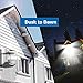AUSPICE Solar Lights Outdoor,Solar Motion Sensor Lights Outdoor 1500LM 6000K IP65 Waterproof Outdoor Security Lighting 3 Adjustable Heads for Entryways, Patio, Yard (White)