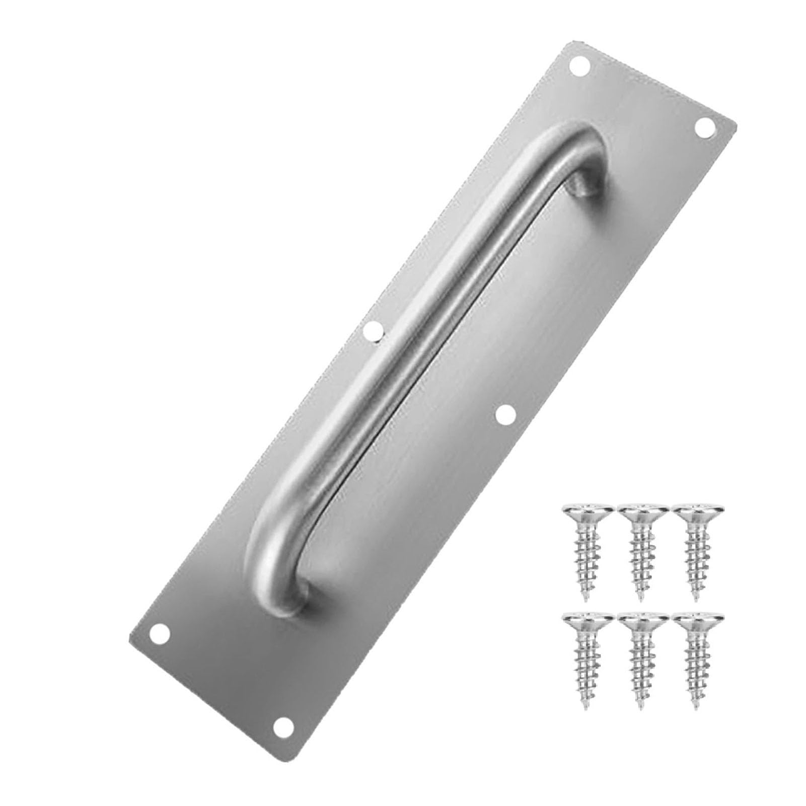Nimomo Stainless Steel Sliding Panel Handle, Pull and Push Plate Door Access Door Pull Handle with Screws, Sliding Door Handle (Square 300 * 80mm)