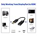 VCE DisplayPort to HDMI Adapter, Gold Plated Display Port to HDMI Male to Female Adaptor Cable, 1080P HDMI 2.0 Converter with Audio, Black - 7.8 Inch (1 Pack)