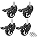 1.5" Threaded Stem Casters with Brake, Heavy Duty Swivel Caster Wheels with M8x25 Threaded Stem and Nuts for Shopping Carts, Trolley, Workbench, Furniture (Pack of 4) (M8x25) primary