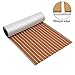 Zeeos EVA Foam Teak Floor Decking Sheet 94.5''x36'', Non-Skid-Self-Adhesive Flooring Synthetic Deck Marine Yacht RV Boat Flooring Mats