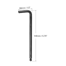 uxcell 6mm Ball End Hex Key Wrench, L Shaped Long