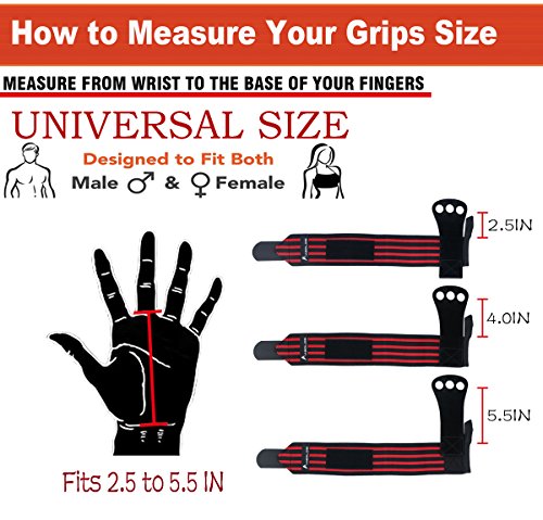 Gymnastics Hand Grips / CrossFit Gloves with Wrist Wrap Support -Perfect for WODs,Pull up,Power Weight Lifting,Kettlebells and Gym Workout (Blue4)