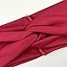 DRESHOW Cross Headbands Vintage Elastic Head Wrap Stretchy Moisture Hairband Twisted Cute Hair Accessories (4 Pack Cross Cloth: Black, Burgundy, Grey, Navy)
