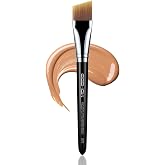 EIGSHOW Angled Flat Foundation Brush, Vegan Synthetic Bristles (E870B) | Streak Free Application, Face Makeup Brush For Blending Liquid, Cream, Face Mask, Vegan &amp; Cruelty-Free
