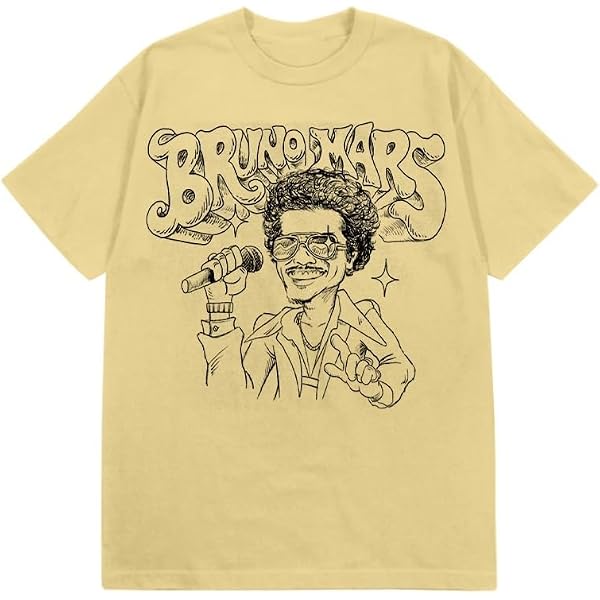 Amazon.com: Bruno Mars Official Merch Live in Los Angeles T-Shirt
