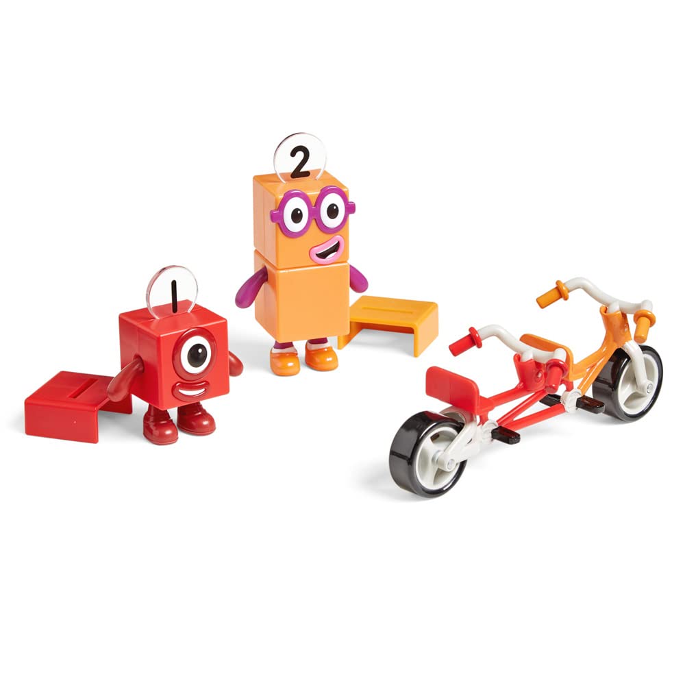 Learning Resources Numberblocks One and Two Bike Adventure, Ages 3+, Numberblocks Toys, Posable Figures with Tandem Bike for Imaginative Play and Early Maths Fun. Gifts For Kids