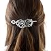 Viking Celtic Hair Clips Hairpins- Viking Hair Accessories Celtic Knot Hair Pins Antique Silver Hair Sticks Irish Hair Decor Accessories for Long Hair Jewelry Braids Hair Slide Clip With Stick (N-A1)