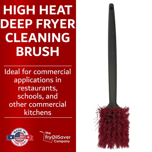 FryOilSaver Co. High Heat Deep Fryer Cleaning Brush Professional 20